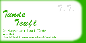 tunde teufl business card